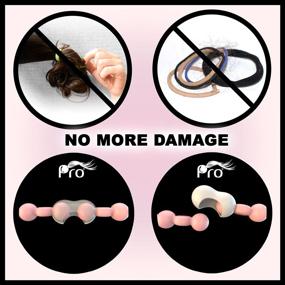 img 2 attached to 💇 PRO Hair Tie - Easy-Release Clasp for a Secure Hold & No Damage - Perfect for an Active Lifestyle! (Black Pack of 8)