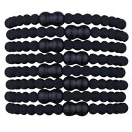 💇 pro hair tie - easy-release clasp for a secure hold & no damage - perfect for an active lifestyle! (black pack of 8) logo