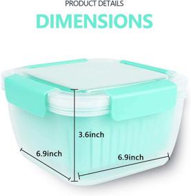 img 2 attached to 🍓 Shopwithgreen Berry Keeper Box Containers, Berry Boxes Fresh Produce Saver Food Storage Containers with Leak-proof Lids - Clear, 50 oz (Green)