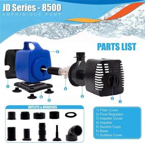 img 3 attached to Aqua Dream Submersible Pump: Ultra Quiet Water Pump for Pond, Aquarium, Fish Tank, Fountain & More!