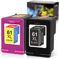 🖨️ evinki remanufactured 61xl ink cartridge replacement with ink level display for hp printers logo