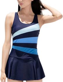 img 4 attached to 👗 Flattering DANIFY Women's Slimming Swim Dress: Tummy Control Bathing Suit