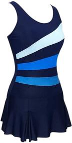 img 2 attached to 👗 Flattering DANIFY Women's Slimming Swim Dress: Tummy Control Bathing Suit