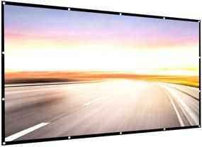 img 4 attached to 📽️ P-JING 150 дюймовый 16:9 HD складной анти-Mорщинки портативный экран для проектора: идеально подходит для домашнего кинотеатра, уличных и внутренних двусторонних проекций.