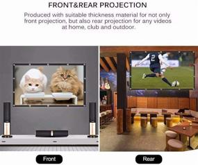 img 1 attached to 📽️ P-JING 150 inch 16:9 HD Foldable Anti-Crease Portable Projector Screen: Perfect for Home Theater, Outdoor & Indoor Double Sided Projection