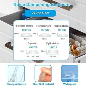 img 3 attached to 272PCS Clear Adhesive Rubber Silicone Feet Bumpers for Cabinet Door, Drawer, Picture Frame, Glass Tops, Cutting Board – Sound Dampening Cabinet Drawer Bumpers