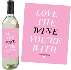 img 1 attached to 🍷 Big Dot of Happiness Omg, You're Getting Married - Engagement Party Wine Bottle Label Stickers - Set of 4 for Women