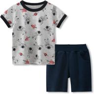 👕 acestar toddler boys short sleeve t-shirt and shorts set - boys 2 pcs summer clothes set 2-7t: stylish & comfortable outfits for little boys logo