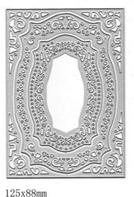 img 3 attached to 🌼 Metal Die Cuts for DIY Embossing: Rectangle Curves Frame and Flower Border Square Frames, Layering Label Card Cutting Dies for Scrapbooking and Card Making, Decorative Paper Die Cut Stencils for Photo Projects