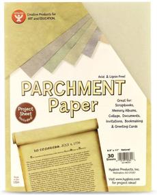 img 3 attached to Материалы для рукоделия Hygloss Craft Parchment Paper Sheets - Дружелюбны к принтеру, 8.5x11 - 30 Листов