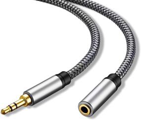 img 3 attached to 15ft Audio Extension Cable - 3.5mm Stereo Male to Female Jack, Aux Cord for Phones, Headphones, Speakers, Tablets, MP3 Players and More - Long Length, 15Ft/5M