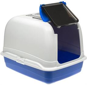 img 1 attached to 🐱 Ferplast Maxi Bella Cabrio Cat Toilette Home, Blue: Stylish and Functional Litter Box Solution