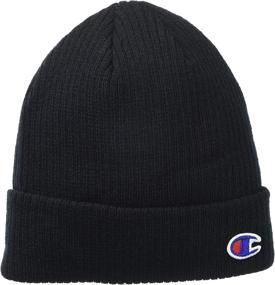 img 1 attached to Stay Stylish and Warm with the Champion Logo Cuff Beanie