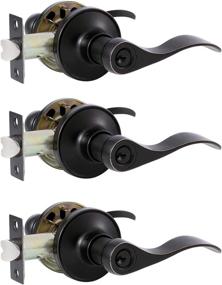 img 4 attached to 🔑 Versatile 3 Pack Keyed Alike Entry Door Lever Set - Oil Rubbed Bronze Finish for Interior/Exterior Doors - Ideal for Front/Home Doors, Bedrooms, and Bathrooms - Universal Handing