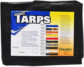 img 4 attached to 🔥 Premium 12 Ft. X 20 Ft. Heavy Duty 6 Oz. Black Poly Tarp - Ultra Thick & Durable, 11-12 Mil Thickness