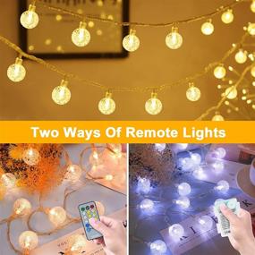 img 2 attached to 🎄 Vibrant Color Changing Christmas Globe String Lights: 55ft LED Fairy Lights for Indoor/Outdoor Decor, Remote Controlled with USB Plug-in - Waterproof & Perfect for Wedding Parties, Gardens, and Bedrooms