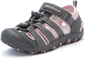 img 2 attached to Closed Hiking Sandals 👞 for Toddler Boys by Weestep