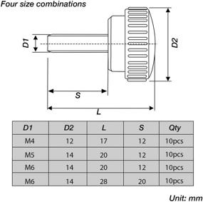 img 1 attached to 🔧 Enhanced Lependor Threaded Knurled Thumbscrew Machinery for Reliable Performance