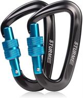 sturme carabiner clip - 12kn aluminium wiregate lightweight heavy-duty d-ring hooks логотип