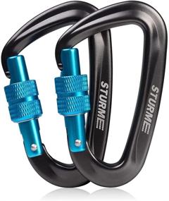 img 4 attached to STURME Carabiner Clip - 12KN Aluminium Wiregate Lightweight Heavy-Duty D-Ring Hooks