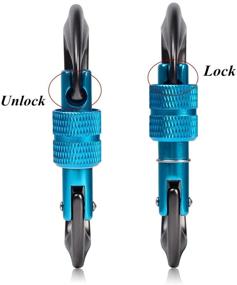 img 2 attached to STURME Carabiner Clip - 12KN Aluminium Wiregate Lightweight Heavy-Duty D-Ring Hooks