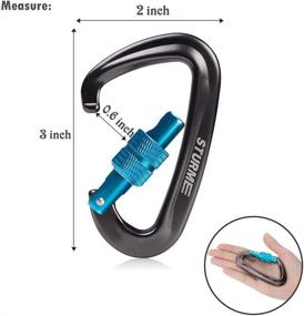 img 3 attached to STURME Carabiner Clip - 12KN Aluminium Wiregate Lightweight Heavy-Duty D-Ring Hooks