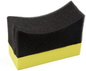 img 4 attached to Enhance Your Car's Shine with uxcell Professional Tyre Tire Dressing Applicator Curved Foam Sponge Pad