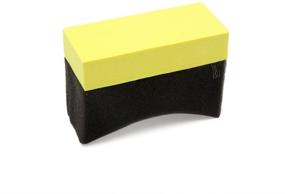 img 3 attached to Enhance Your Car's Shine with uxcell Professional Tyre Tire Dressing Applicator Curved Foam Sponge Pad
