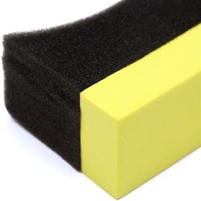 img 2 attached to Enhance Your Car's Shine with uxcell Professional Tyre Tire Dressing Applicator Curved Foam Sponge Pad