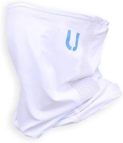 img 3 attached to UPALOO Adjustable Drawstring Neck Gaiter - Lightweight Breathable Fabric, Sport Mask, Reusable & Machine Washable