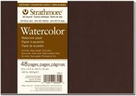 📔 strathmore 483-5 softcover watercolor art journal, 8x5.5, white, 24 pages logo