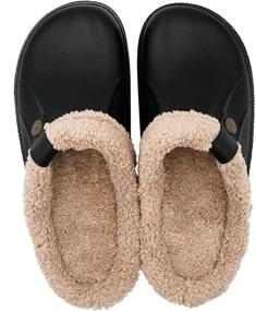 img 1 attached to 👞 Winter Slippers: Non-Slip Garden Outdoor Men's Shoes for Ultimate Comfort and Safety