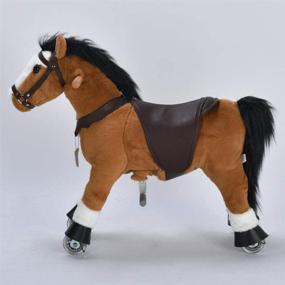 img 3 attached to 🐴 UFREE Horse Action Pony - Walking Horse Toy with Wheels, Rocking Horse Giddy up Ride for Kids Age 3-6
