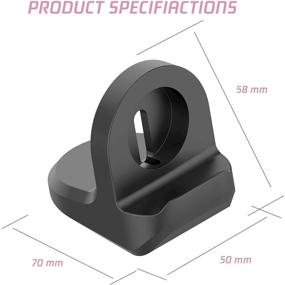 img 1 attached to 🔌 RHOTALL Charger Stand Support for Samsung Galaxy Watch 4 40mm 44mm, Watch 4 Classic 42mm 46mm, Watch 3 41mm 45mm, Active 2 40mm 44mm, Active 40mm - Non-Slip Silicone & Integrated Cable Management Slot