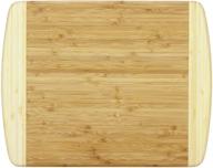 🎋 natural two tone 14" x 11.5" bamboo serving & cutting board - totally bamboo kauai logo