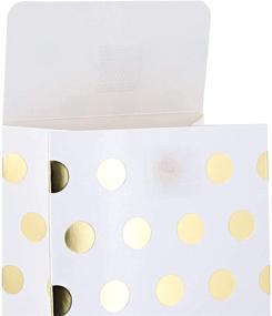 img 2 attached to 🎉 24 Pack of White Party Favor Bags with Gold Foil Dots and Stickers - Enhanced SEO