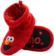 🧦 sesame street boys socktop slippers: elmo, cookie monster, big bird – comfy toddler slippers logo