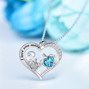 img 2 attached to 925 Sterling Silver Distance Health and Longevity Mom and Baby Sea Turtle Necklace – Love Heart Jewelry Gift for Women, Girls, Mother, Wife