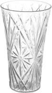 🌸 durable clear acrylic vase - elegant home or wedding decor - 11" tall, non-breakable, 6" opening logo