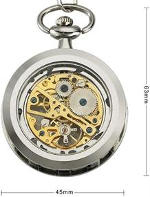 img 3 attached to VIGOROSO Classic Steampunk Mechanical Skeleton Watch