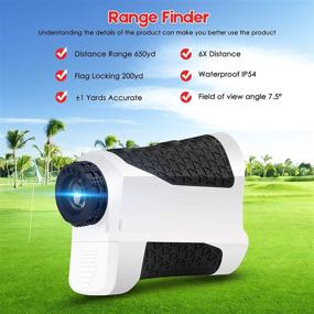 img 2 attached to DGG 650Yards Slope Golf Rangefinder with 6X Magnification, Vibration Flag Locking, Extra Scanning & Continuous Mode - K600AG with Slope