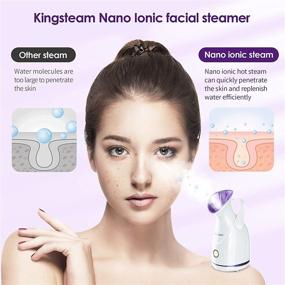 img 2 attached to 🧖 Nano Ionic Facial Steamer with Aromatherapy Kit, Blackhead Removal Tools - Home Facial Sauna Spa by Kingsteam