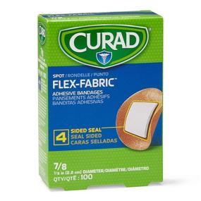 img 4 attached to 🩹 Buy Curad Flex Fabric Spot Adhesive Bandages - 7/8" Diameter (Box of 100)