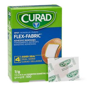 img 2 attached to 🩹 Buy Curad Flex Fabric Spot Adhesive Bandages - 7/8" Diameter (Box of 100)