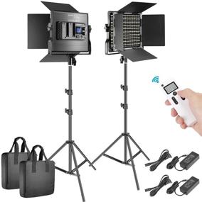 img 4 attached to 📸 Neewer Advanced 660 LED Video Light Kit with 2.4G Wireless Remote, Dimmable Bi-Color LED Panel, LCD Screen, and Light Stand for Portrait and Product Photography (2 Packs)