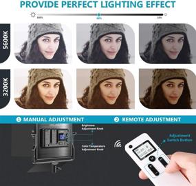 img 2 attached to 📸 Neewer Advanced 660 LED Video Light Kit with 2.4G Wireless Remote, Dimmable Bi-Color LED Panel, LCD Screen, and Light Stand for Portrait and Product Photography (2 Packs)