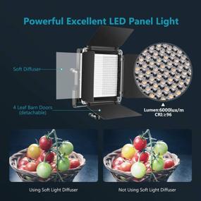 img 3 attached to 📸 Neewer Advanced 660 LED Video Light Kit with 2.4G Wireless Remote, Dimmable Bi-Color LED Panel, LCD Screen, and Light Stand for Portrait and Product Photography (2 Packs)