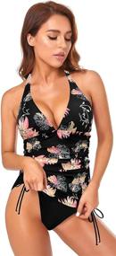 img 2 attached to SHEKINI Womens Printed Tankini Swimsuits