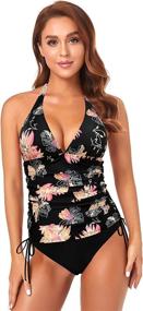 img 4 attached to SHEKINI Womens Printed Tankini Swimsuits