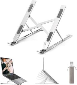 img 4 attached to 🖥️ Versatile Laptop Stand for Desk | cshare Computer Stand Adjustable Laptop Riser Holder | Compatible with MacBook Pro Mac Air Chromebook Dell HP | Fits 7-17 Inch Laptops | Lap Stands Mount